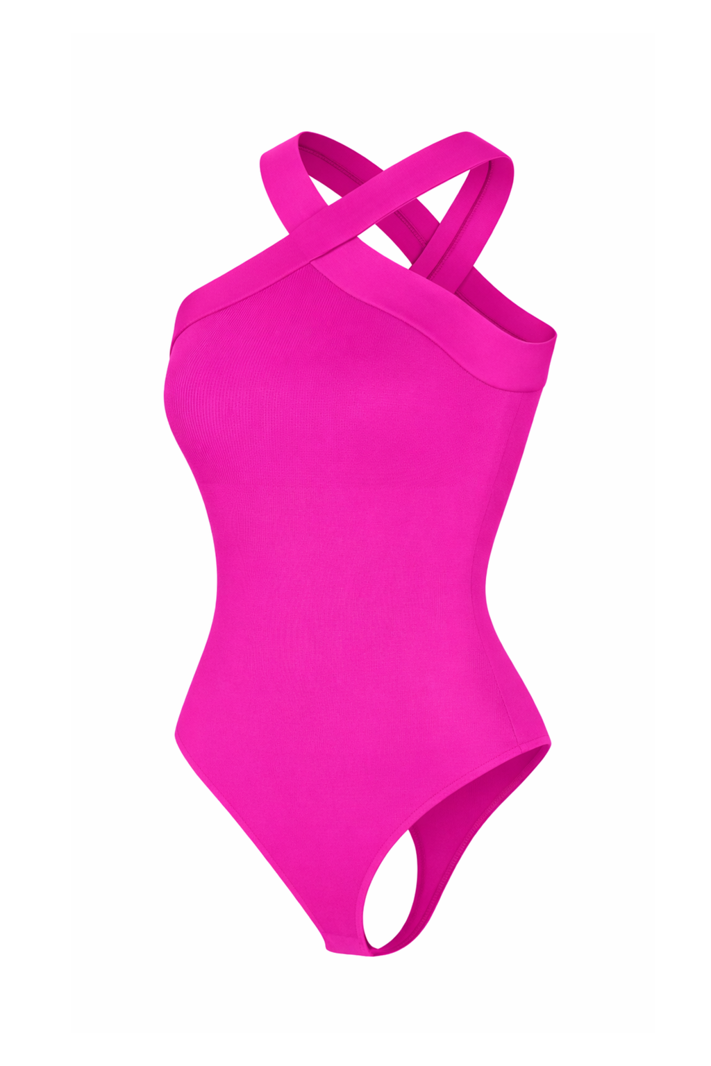 CROSSOVER HALTER BODYSUIT