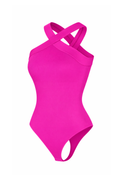 CROSSOVER HALTER BODYSUIT