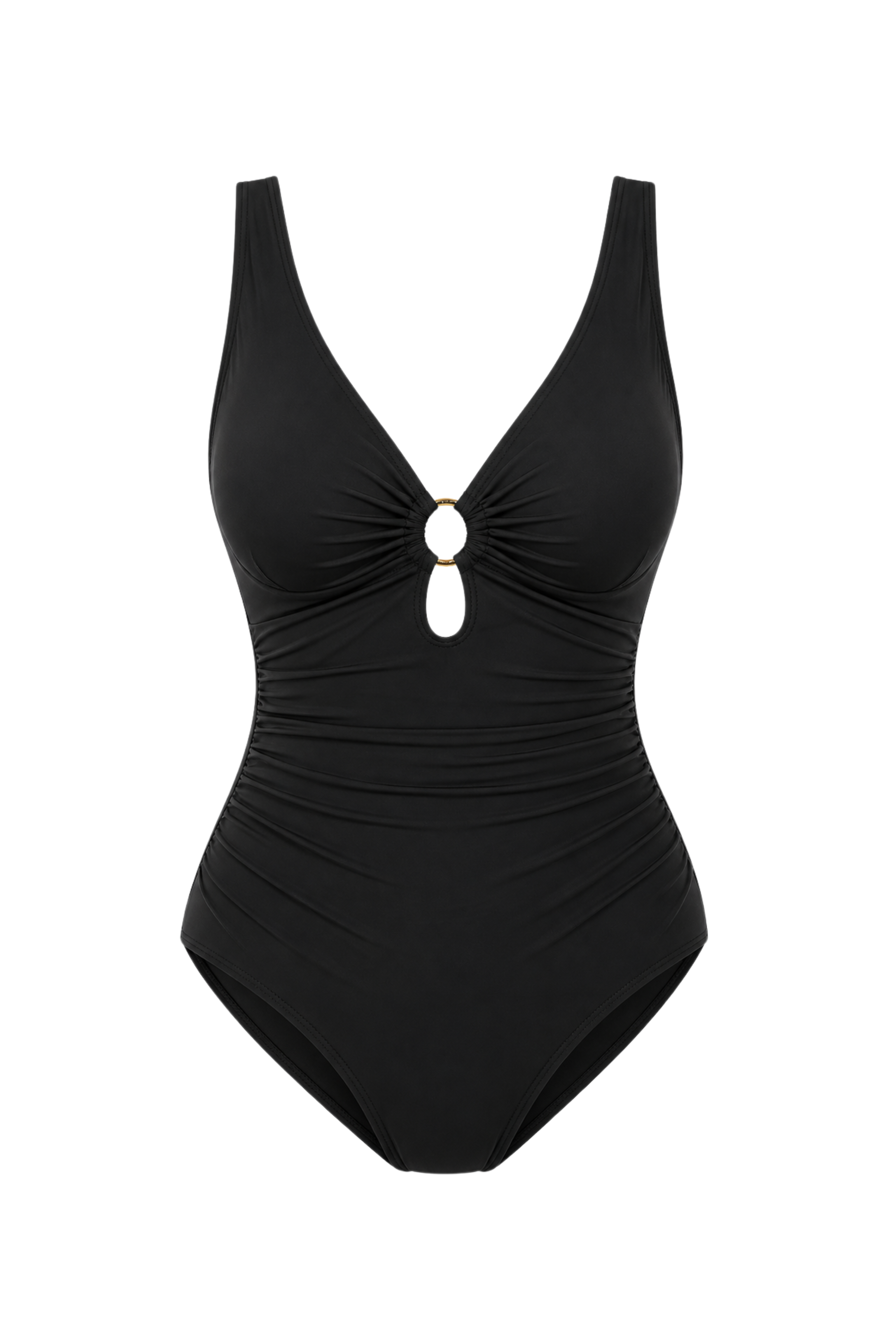 RUCHED MESH SWIMSUIT WITH PADS