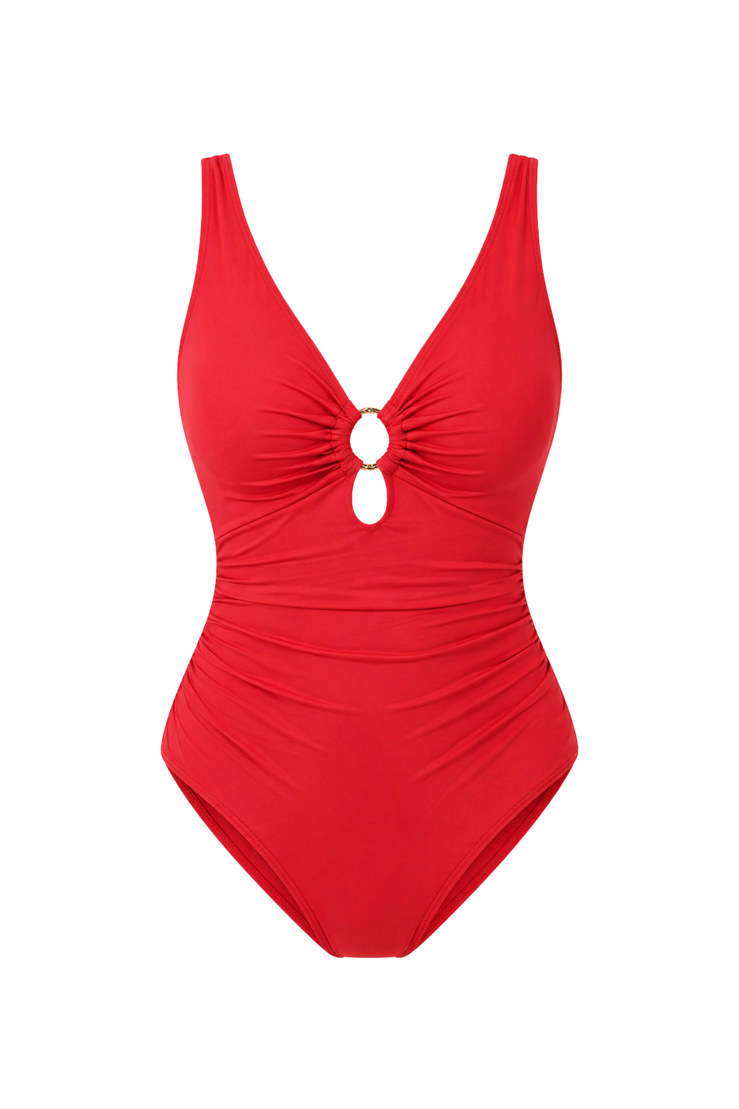 RUCHED MESH SWIMSUIT WITH PADS