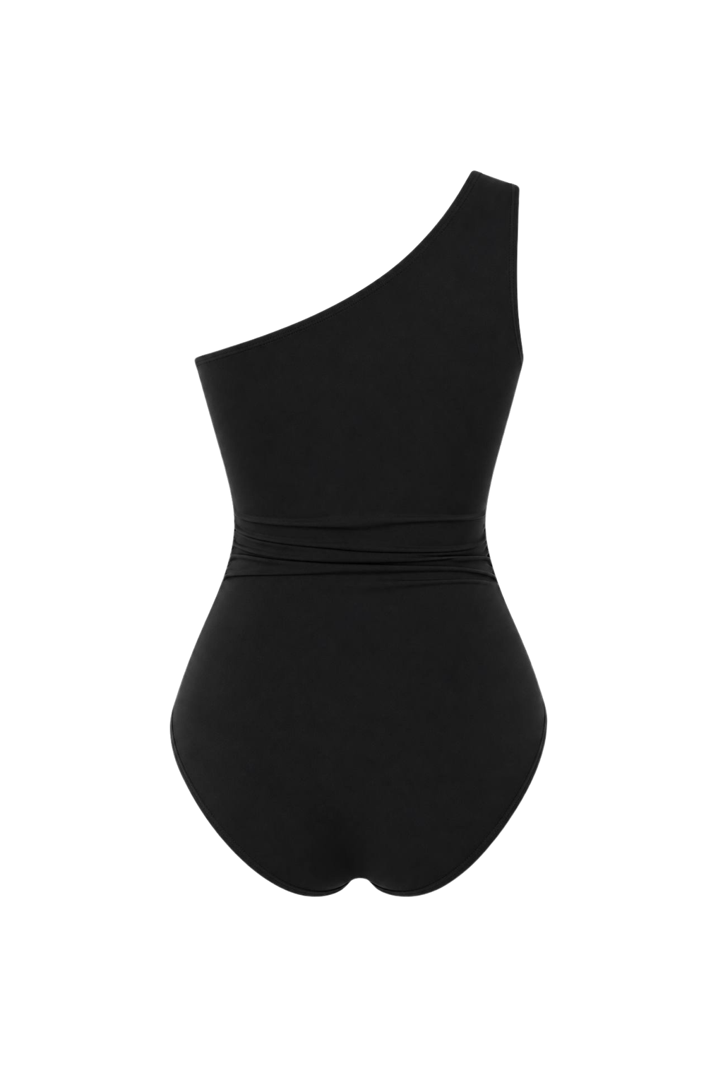 ONE SHOULDER RUCHED SWIMSUIT WITH PADS