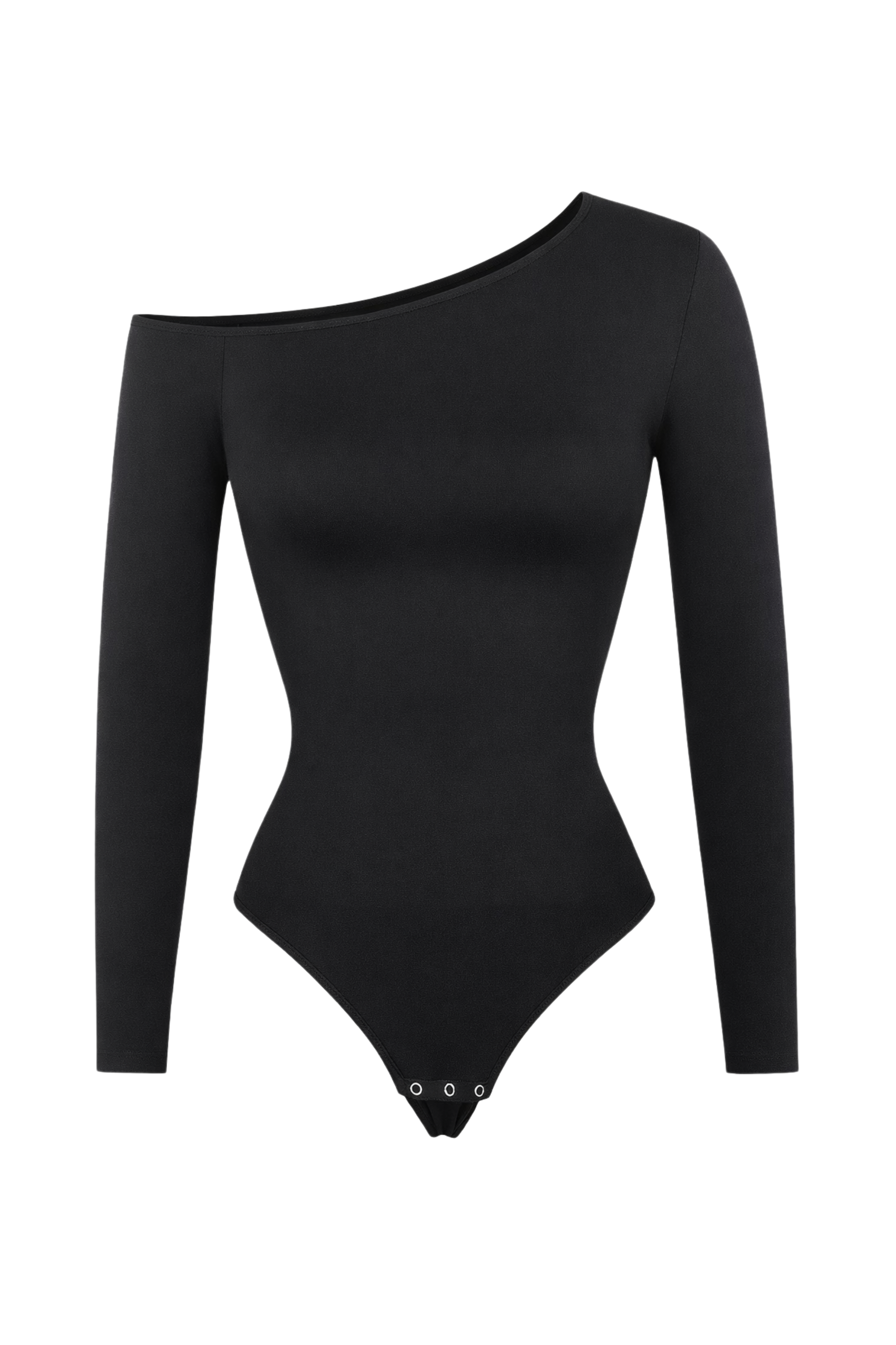 DIAGONAL NECK LONG SLEEVE BODYSUIT