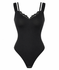 V-NECK LACE BODYSUIT